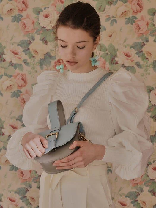 商品Monthly object|Belt Handle Bag Sky Blue,价格¥2832,第1张图片