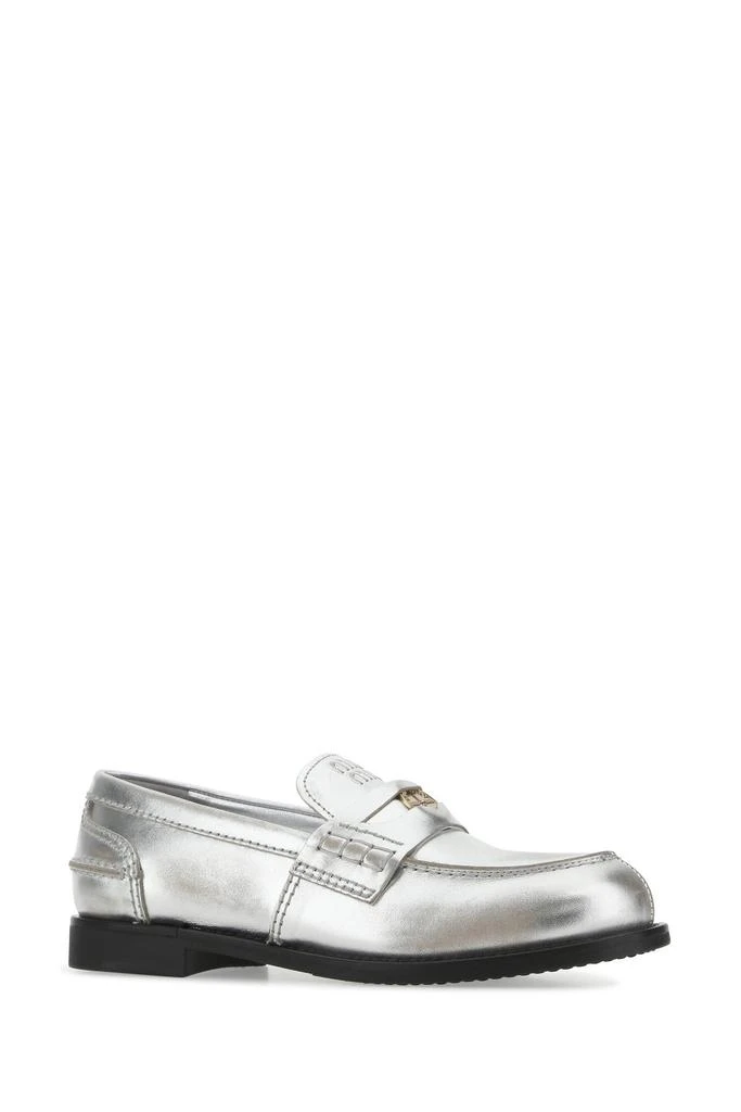 商品Miu Miu|Silver leather loafers,价格¥7047,第1张图片