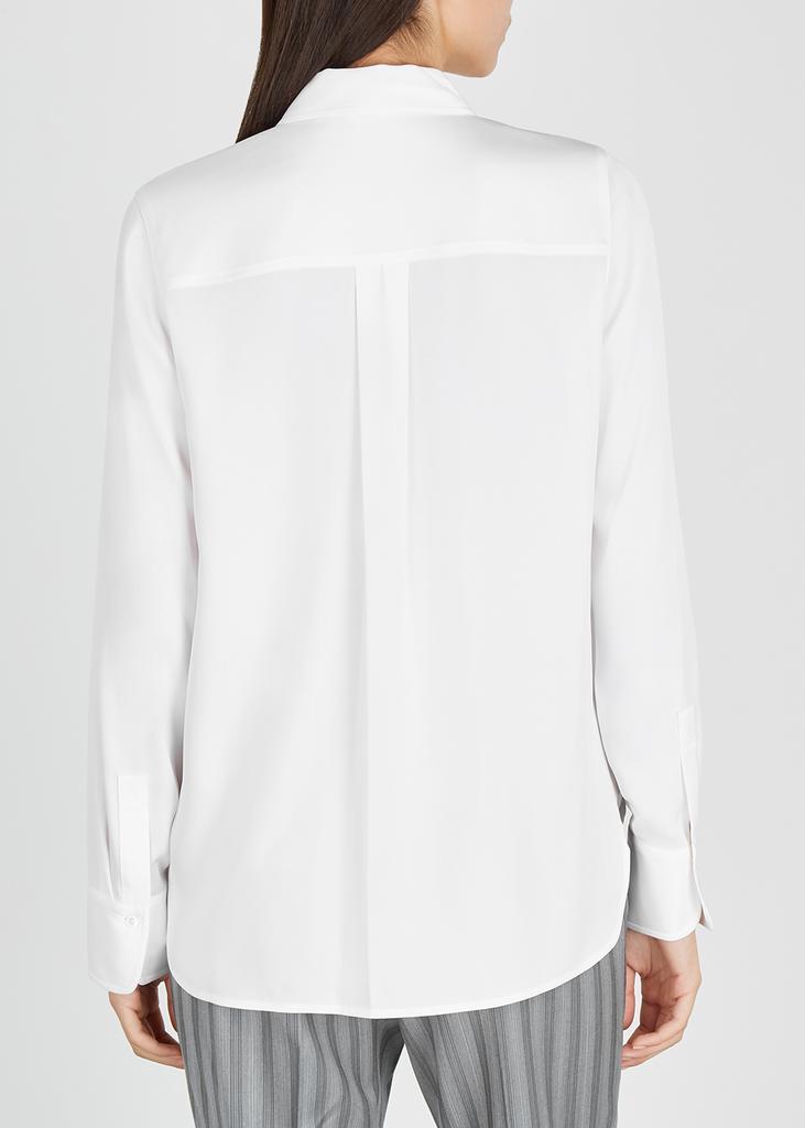 商品Vince|White stretch-silk shirt,价格¥2240,第5张图片详细描述