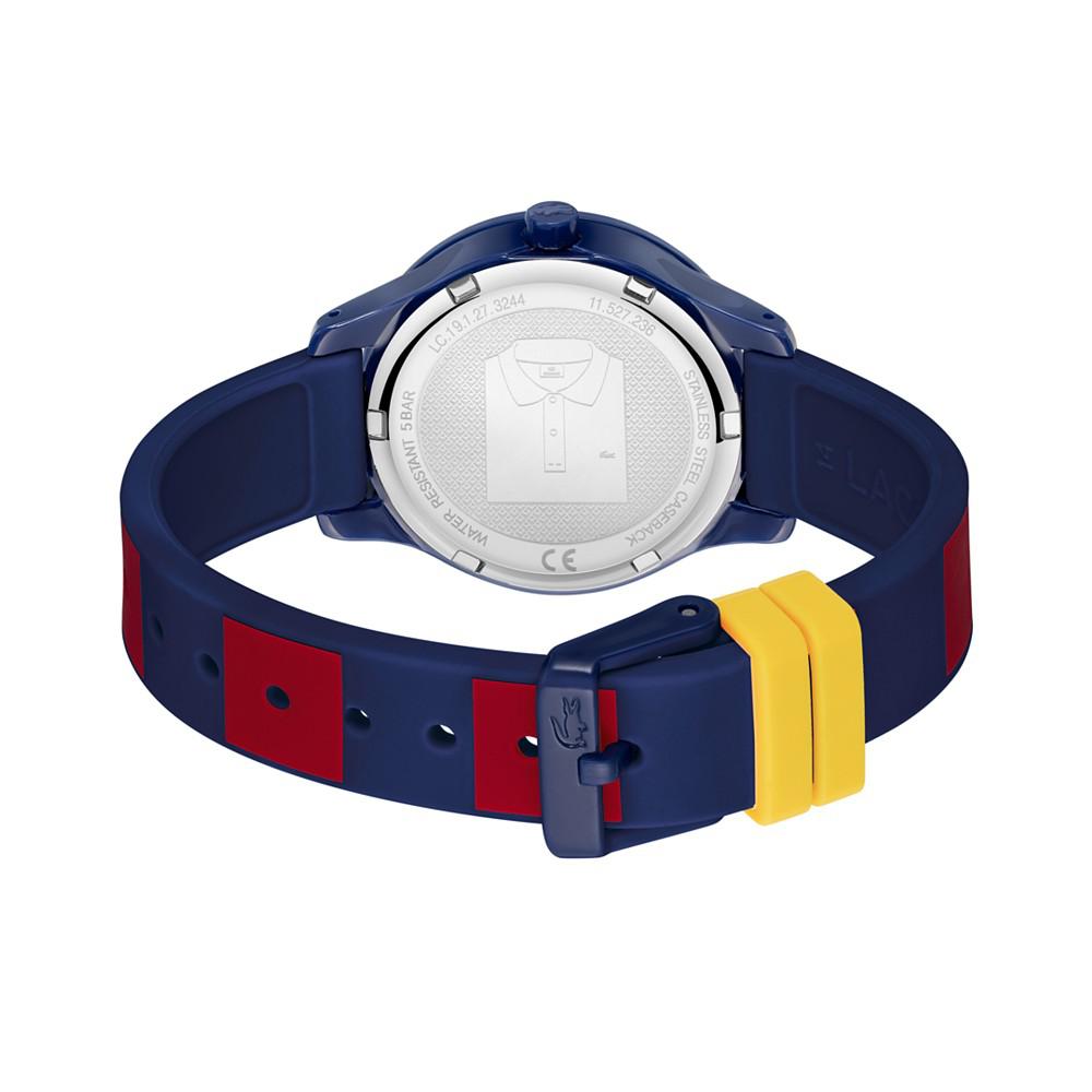 Kids' 12.12 Blue & Red Silicone Strap Watch 32mm商品第3张图片规格展示