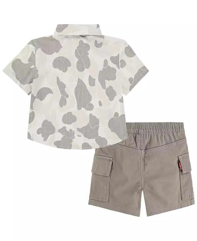 商品Levi's|Little Boys 2-Piece Woven Shirt and Cargo Shorts,价格¥129,第2张图片详细描述