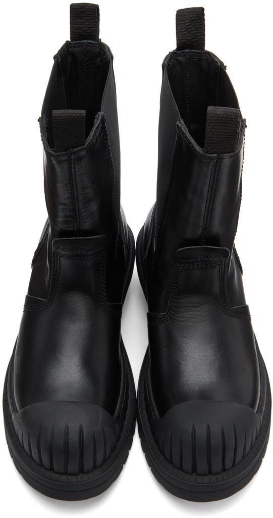 Black Leather Chelsea Boots商品第5张图片规格展示