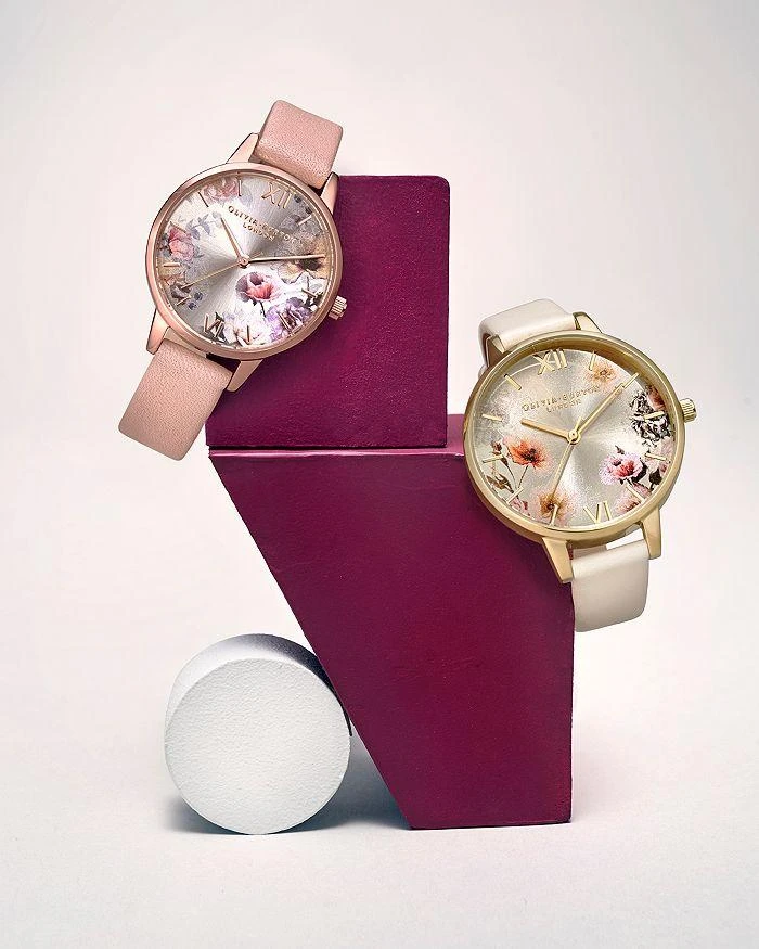 商品Olivia Burton|Sunlight Florals Dusty Pink Strap Watch, 30mm,价格¥674,第5张图片详细描述