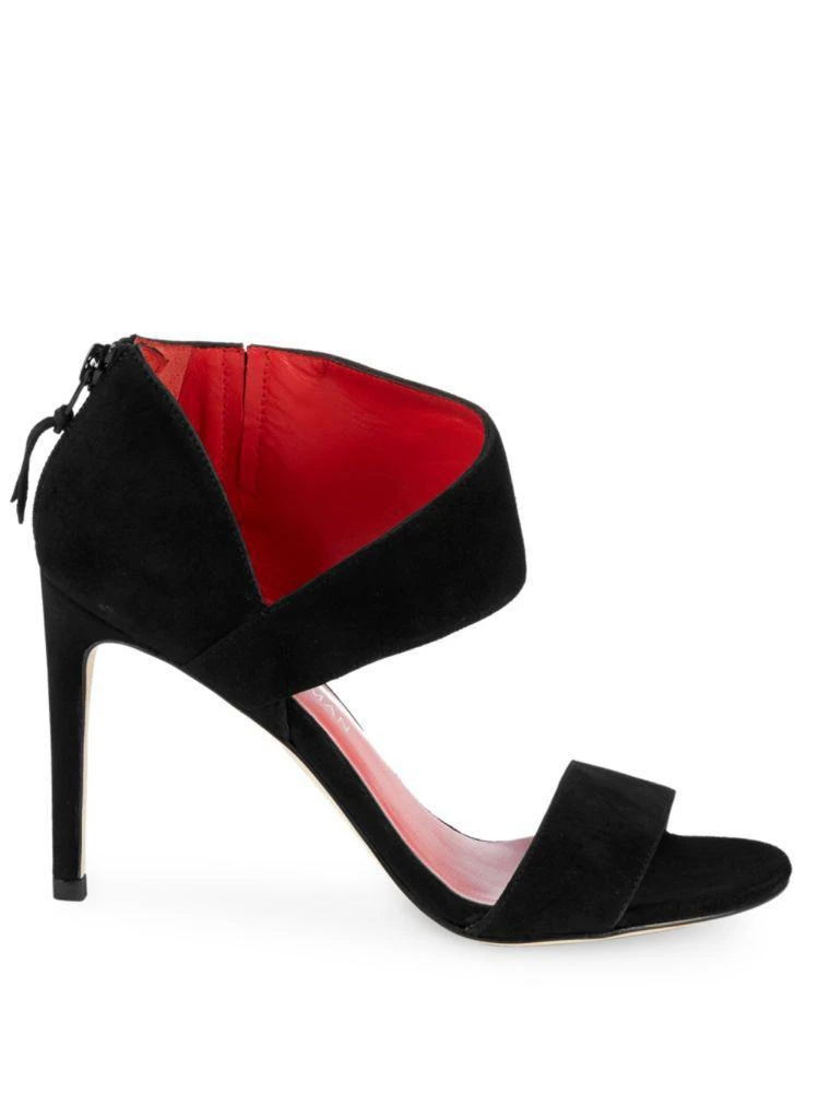商品Stuart Weitzman|Getonup Suede Open-Toe Sandals,价格¥947,第5张图片详细描述