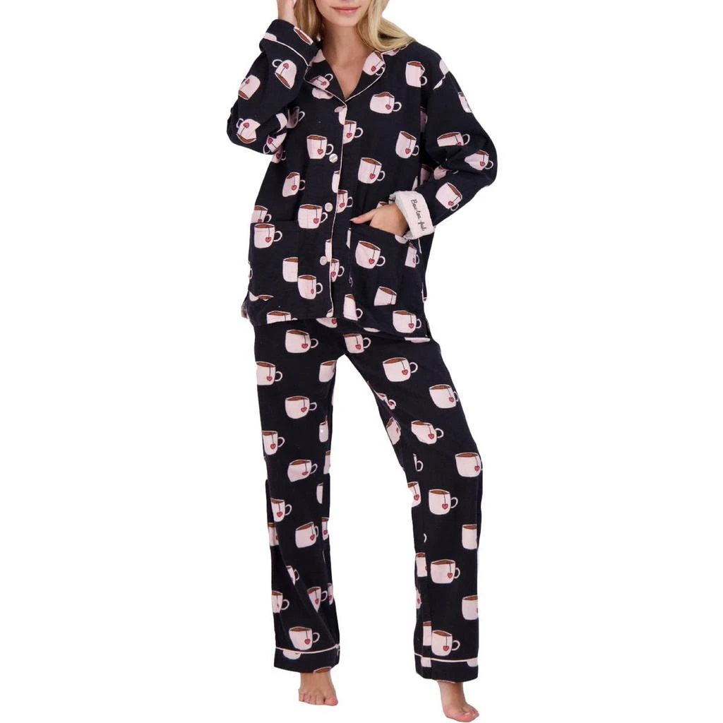 商品P.J. Salvage|PJ Salvage Women's 2 Piece Printed Flannel Top & Pants Sleepwear Set,价格¥115,第1张图片