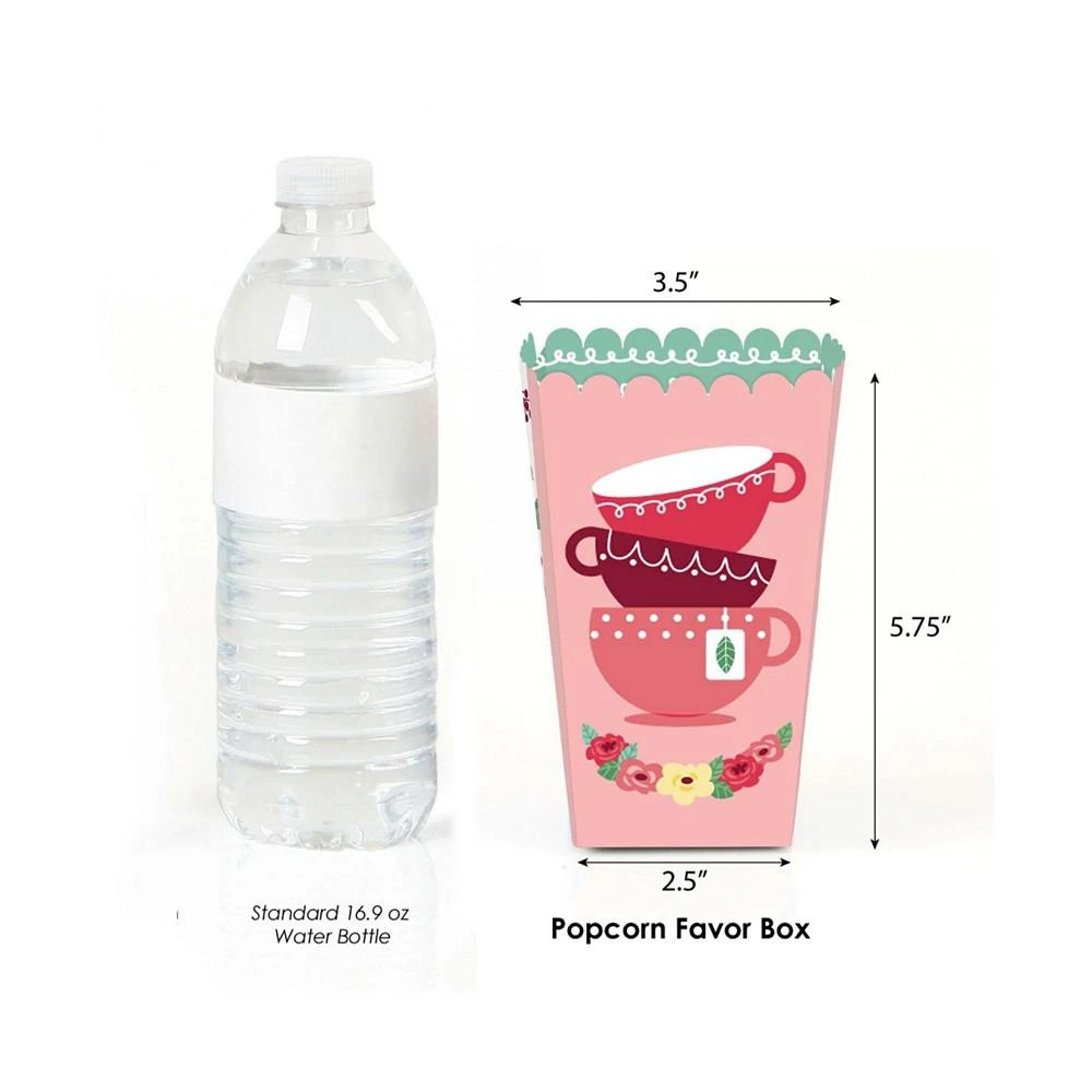 商品Big Dot of Happiness|Floral Let's Par-Tea - Garden Tea Party Favor Popcorn Treat Boxes - Set of 12,价格¥127,第2张图片详细描述