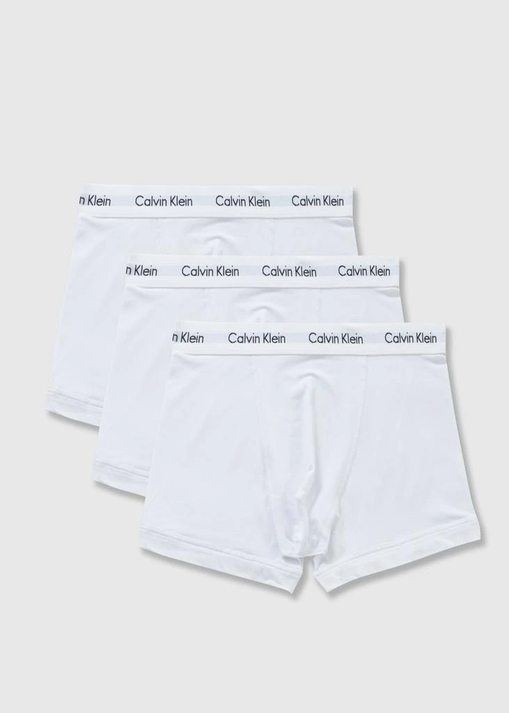 商品Calvin Klein|Calvin Klein Mens Underwear 3 Pack Trunks In White,价格¥393,第1张图片