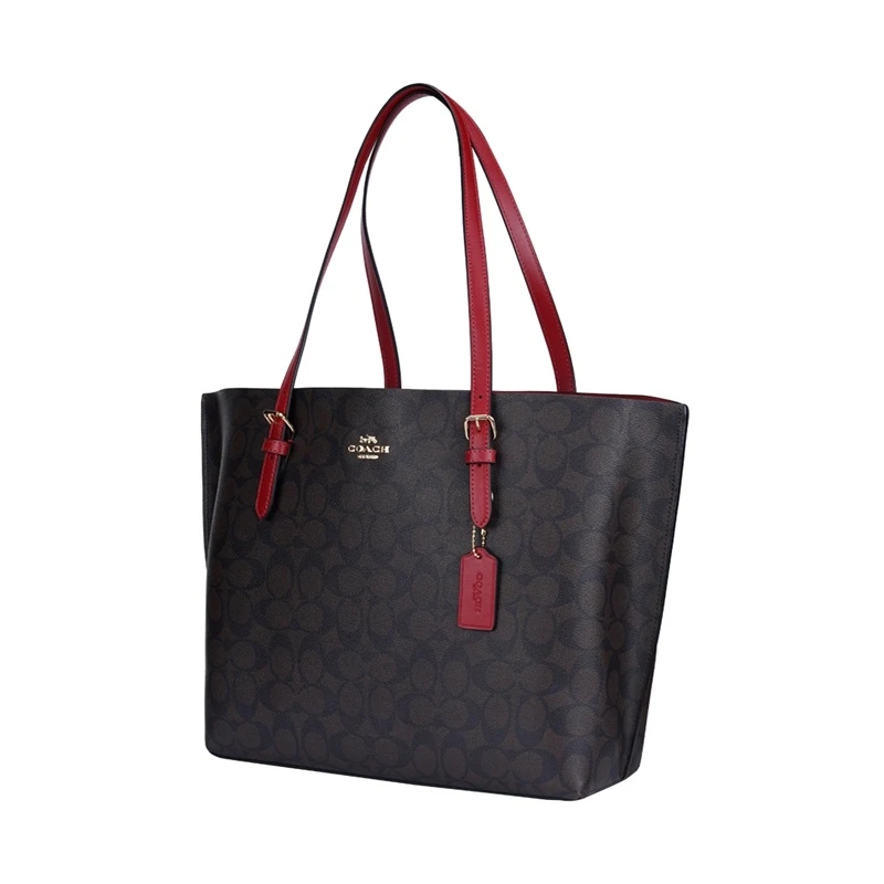 COACH 奥莱款Mollie女士PVC配皮带拉链隔层托特包1665IMRVQ 商品