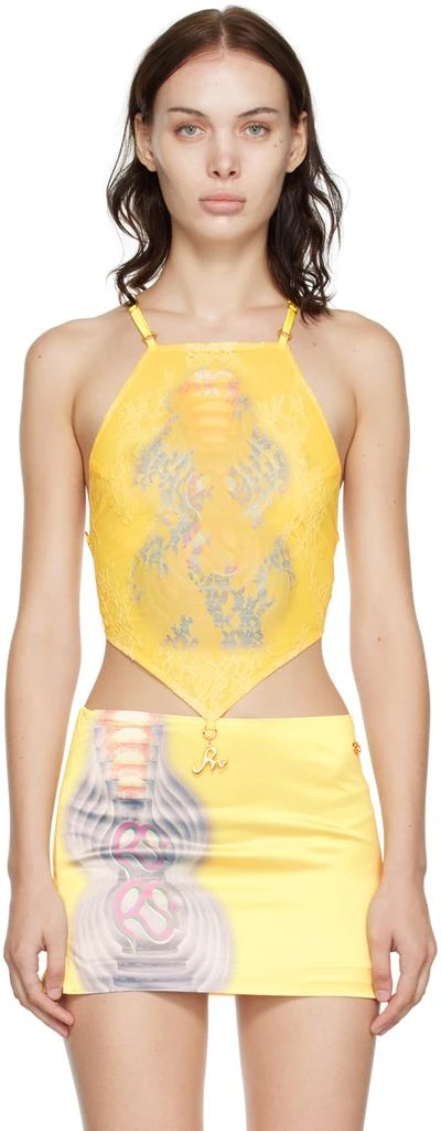 商品RoomSERVICE888|SSENSE Exclusive Yellow Graphic Camisole,价格¥491,第1张图片