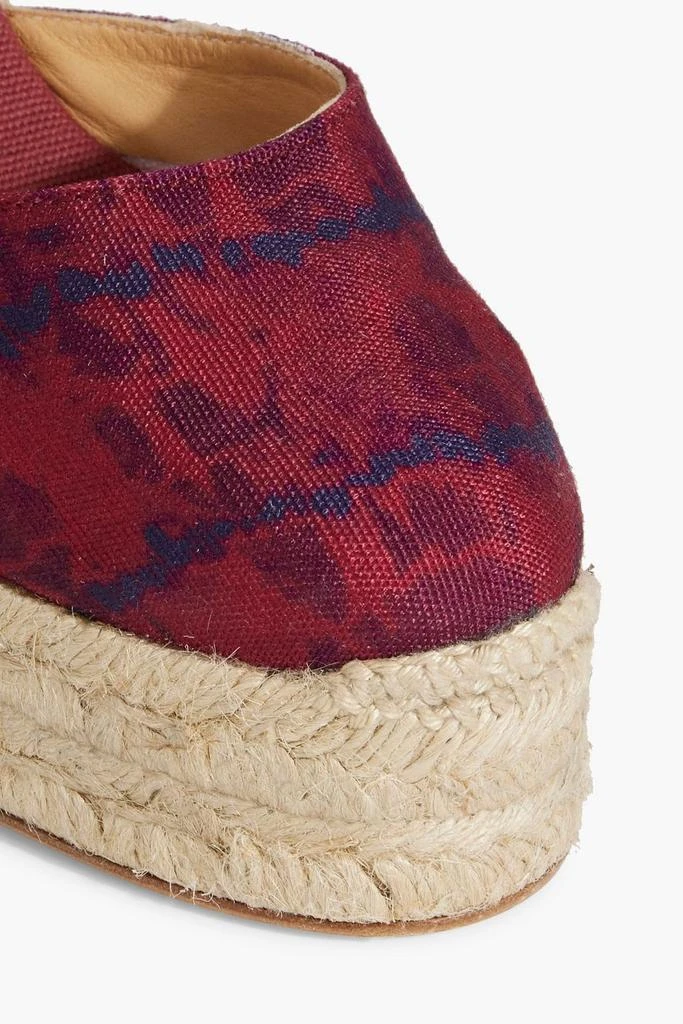 商品Altuzarra|Carina printed canvas wedge espadrilles,价格¥1860,第4张图片详细描述