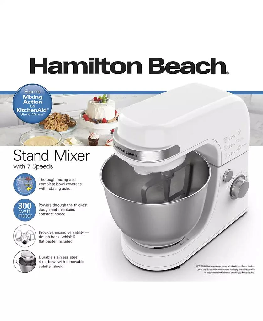 7-Speed 4 Quart Stand Mixer, 300 Watts 商品