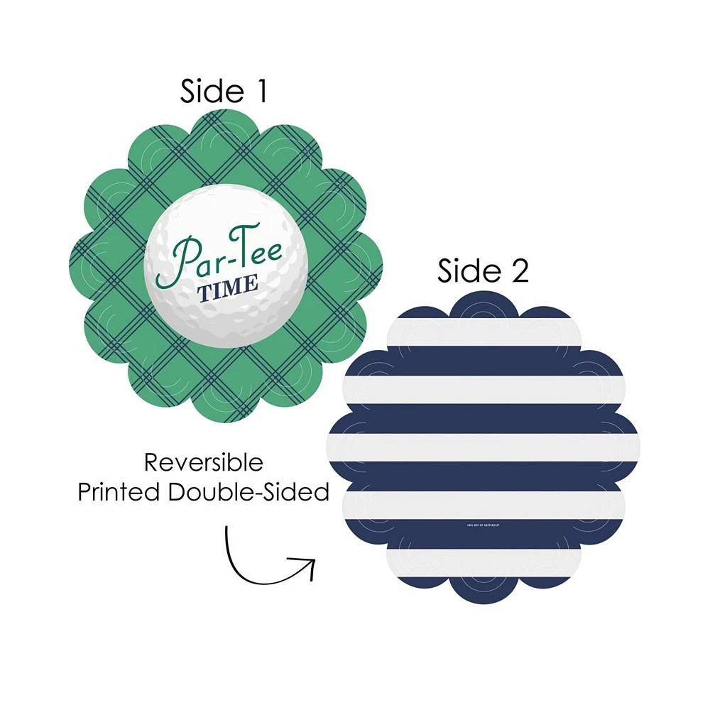 商品Big Dot of Happiness|Par-Tee Time - Golf Retirement Party Round Table Decor Paper Chargers 12 Ct,价格¥127,第3张图片详细描述