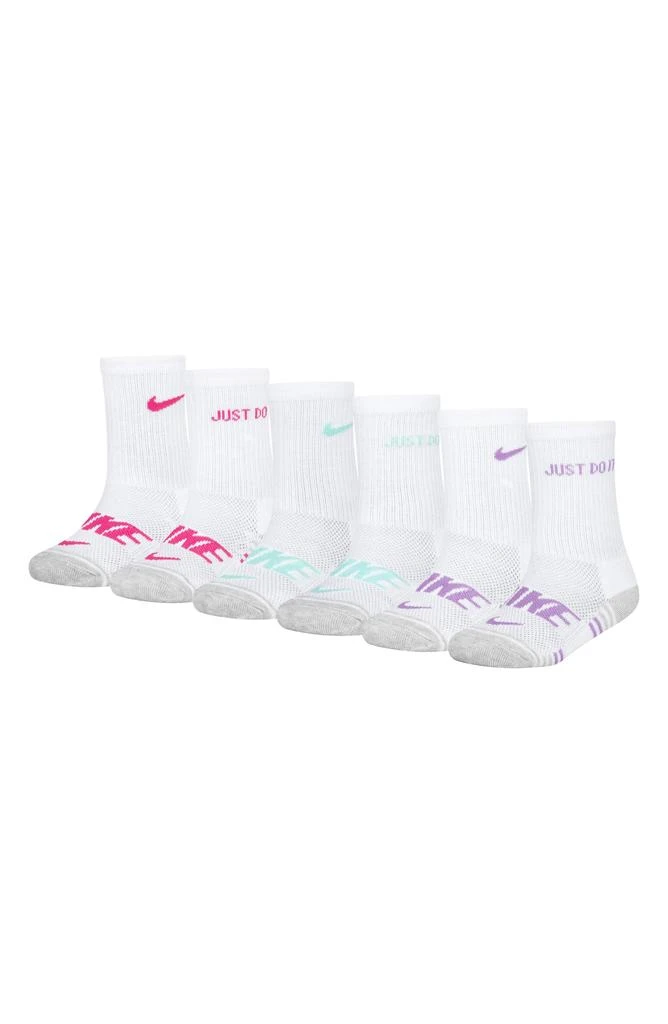 商品NIKE|Kids' 6-Pack Crew Socks (Little Kid) ,价格¥76,第1张图片