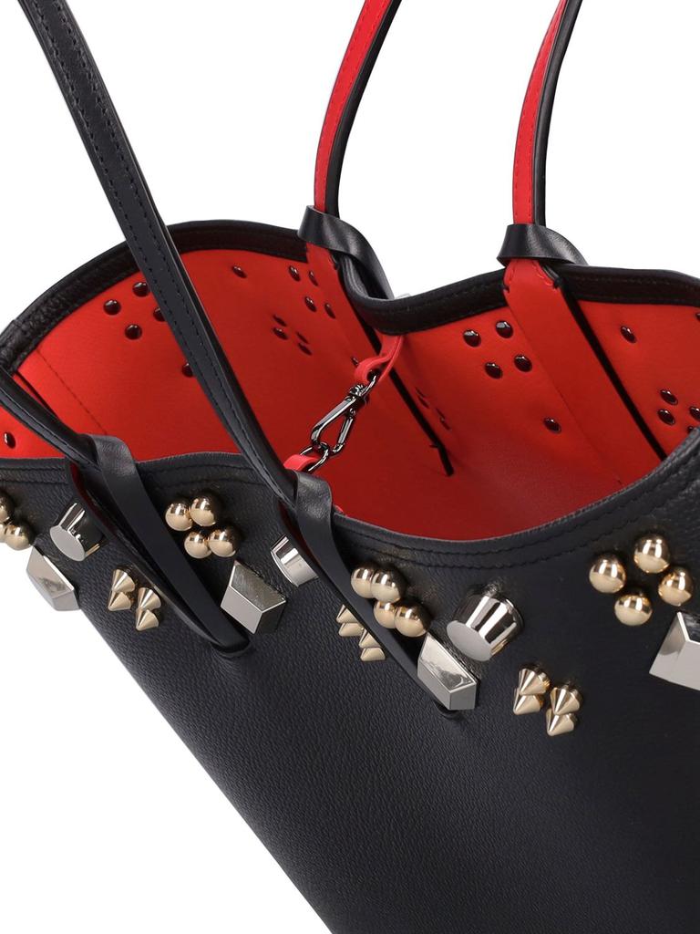 Small Cabata Spiked Leather Tote Bag商品第5张图片规格展示