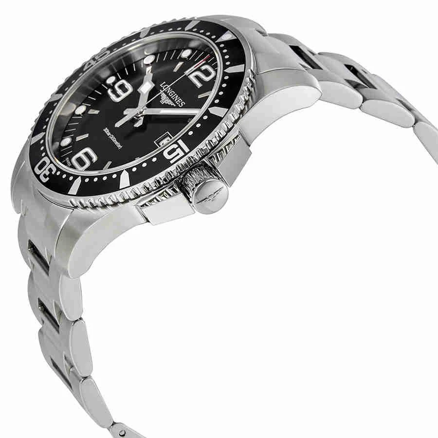 商品Longines|HydroConquest Black Dial Men's 44mm Watch L38404566,价格¥5973,第2张图片详细描述