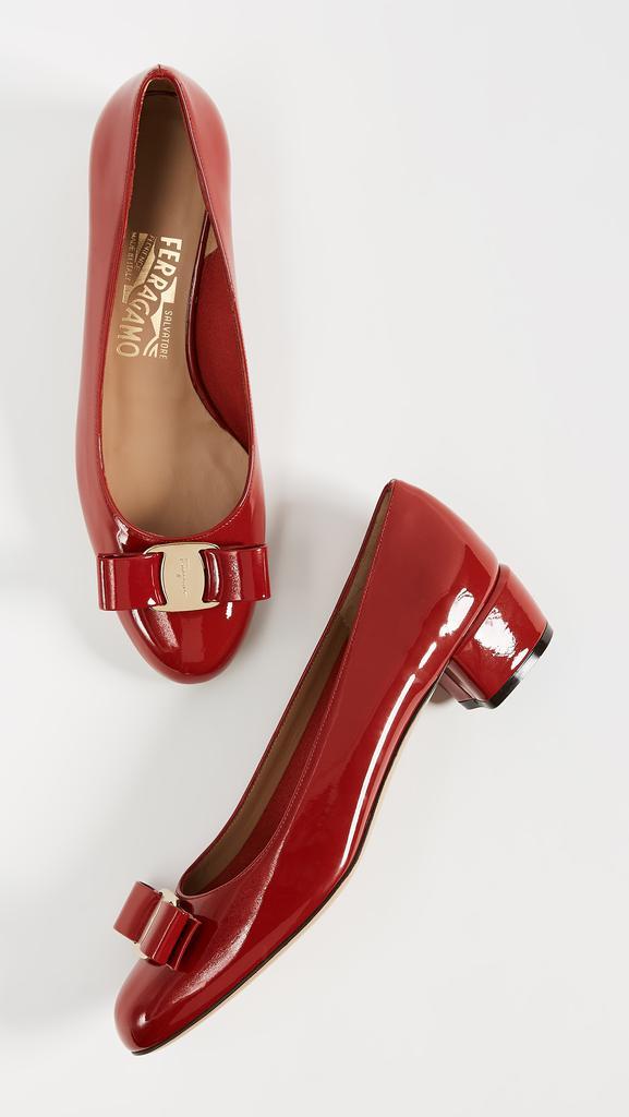 商品Salvatore Ferragamo|Salvatore Ferragamo 菲拉格慕 Vara 低跟浅口鞋,价格¥6194,第7张图片详细描述