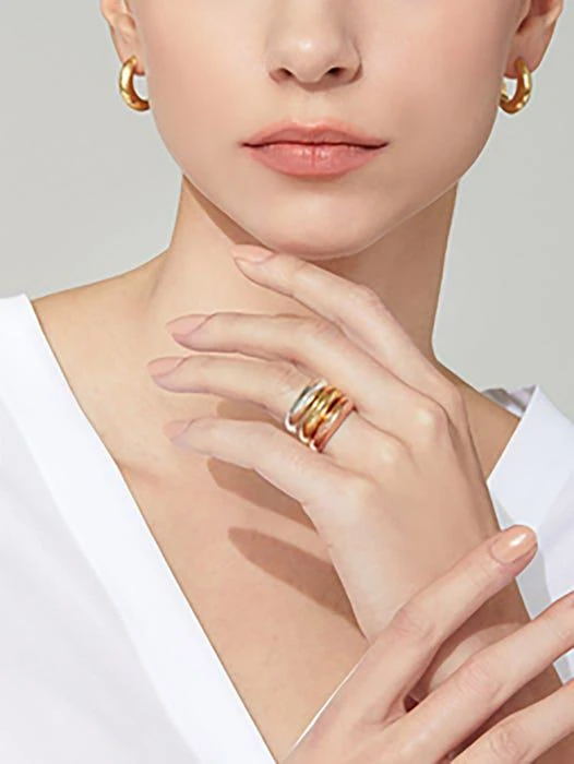商品hyeres-lor|Champagne Moon 14K Chunky Ring M_Yellow Gold,价格¥5823,第3张图片详细描述