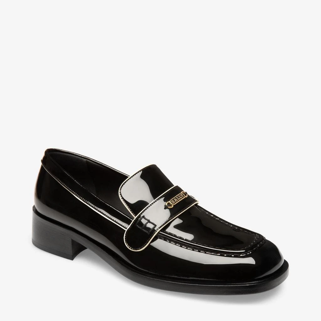 商品Bally|NEW Bally Miya Ladies Black Patent Lamb Leather Loafers,价格¥2345,第1张图片