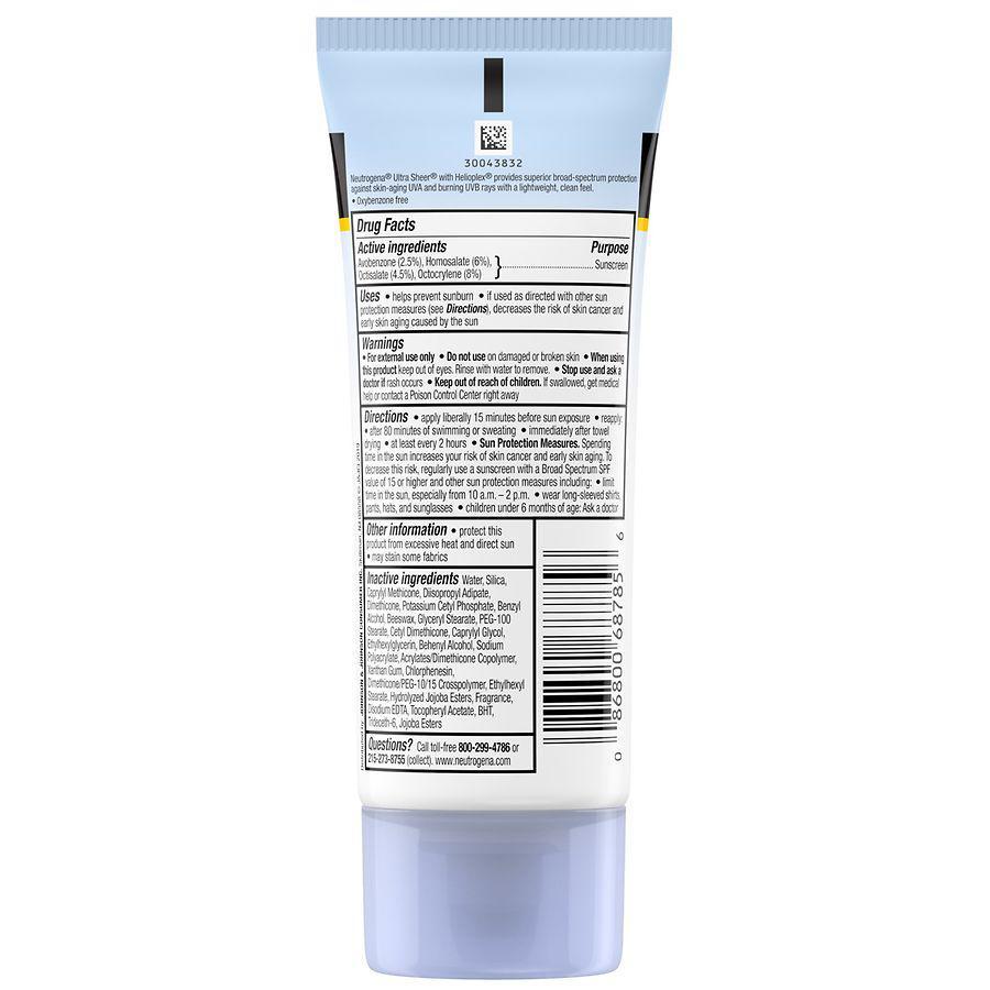商品Neutrogena|Ultra Sheer Dry-Touch SPF 30 Sunscreen Lotion,价格¥77,第4张图片详细描述