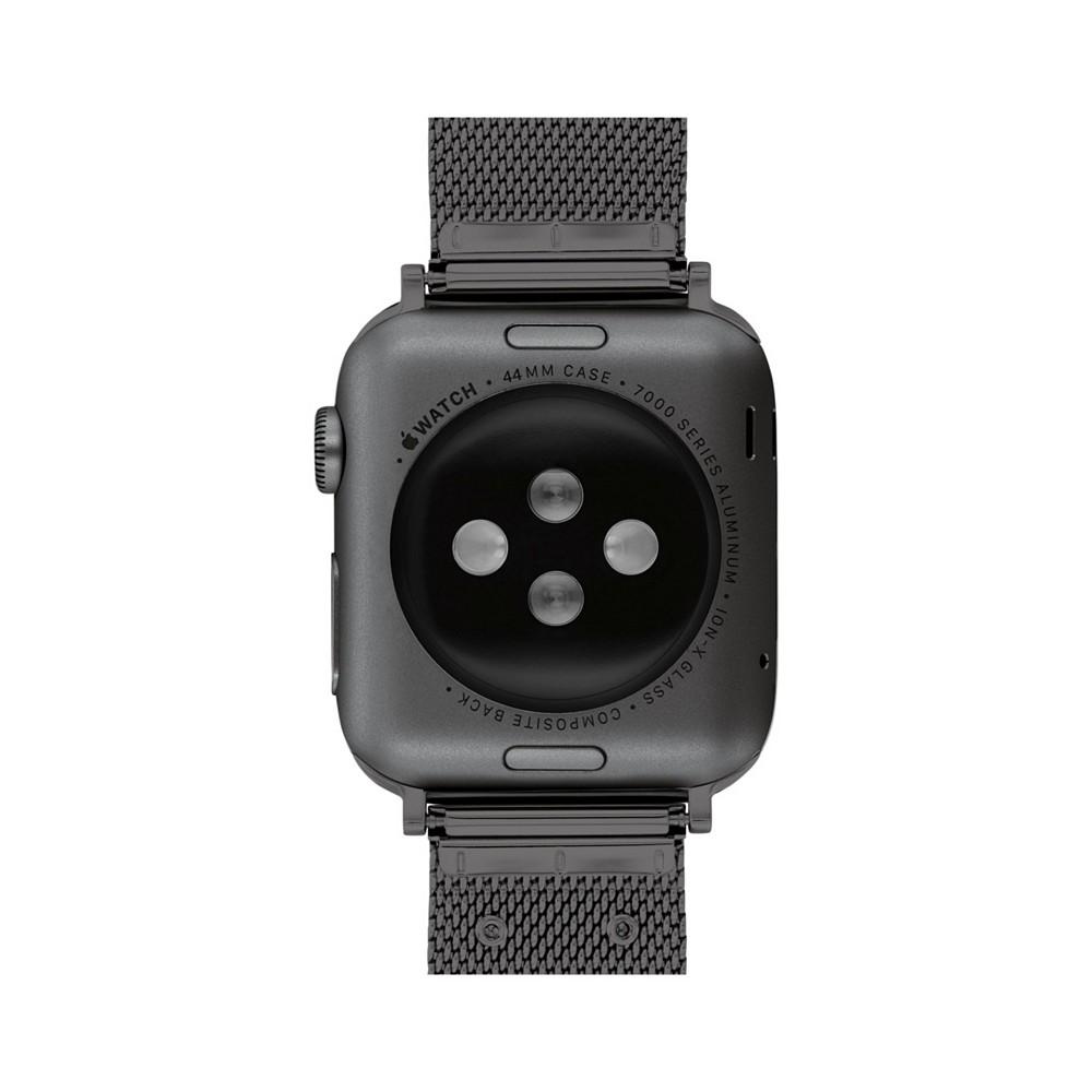 Black Stainless Steel Mesh Bracelet for Apple Watch® 42/44/45mm商品第2张图片规格展示