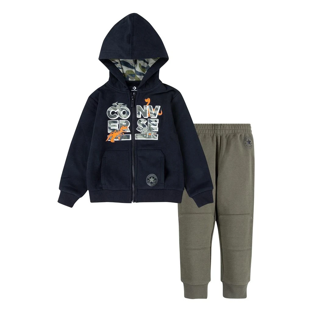 商品Converse|Knee Patch Joggers Set (Toddler),价格¥154,第1张图片