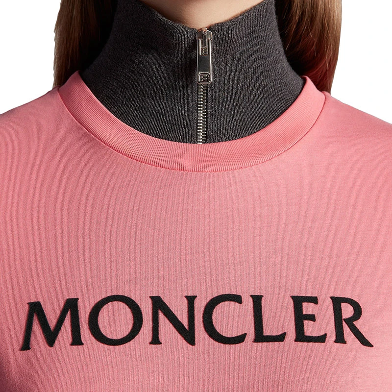 【预售3-7天】Moncler/蒙克莱 22年秋冬新款 女士珊瑚粉色纯棉徽标图形短袖T恤H20938C00012829HP539 商品