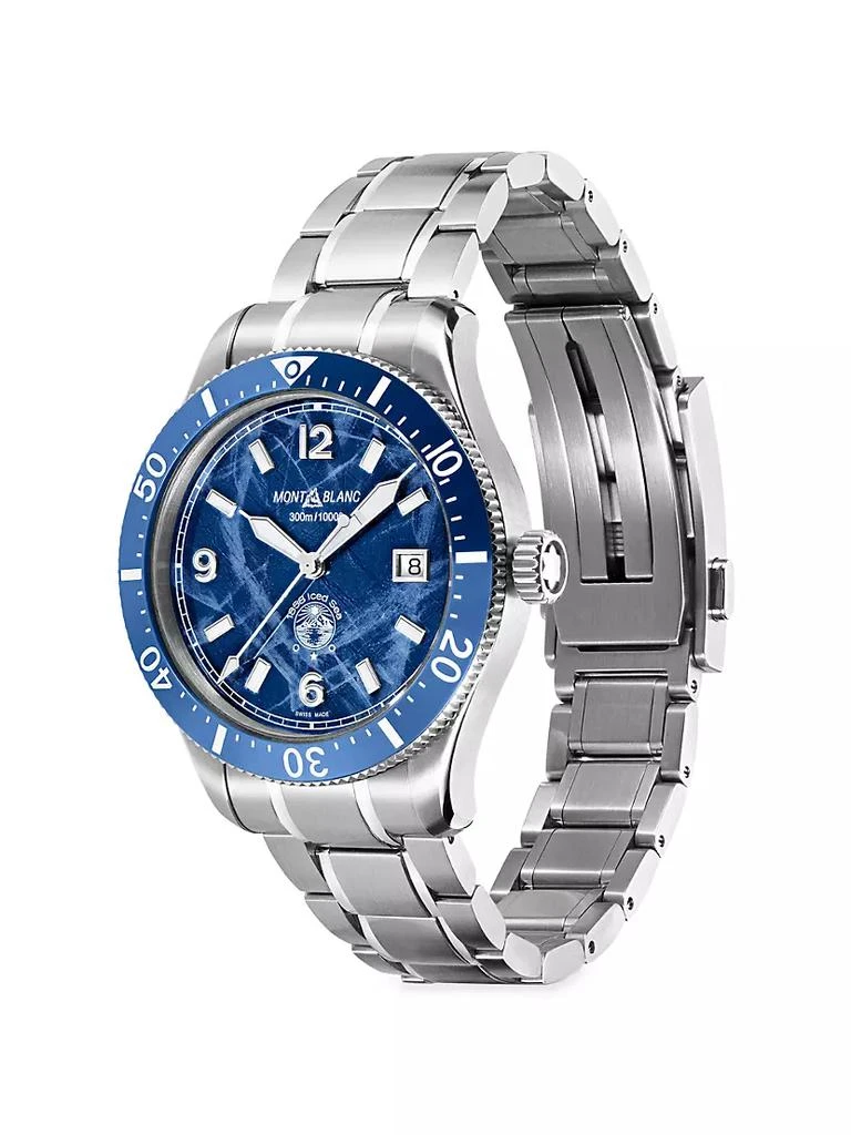 商品MontBlanc|1858 Iced Sea Stainless Steel &amp; Ceramic Bracelet Watch,价格¥25218,第2张图片详细描述