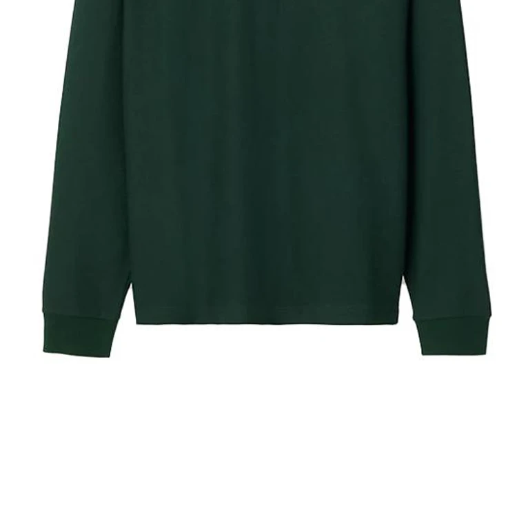 商品[国内直发] Burberry|博柏利 纯色正满纽扣休闲长袖Polo衫 男款 绿色,价格¥1234,第7张图片详细描述