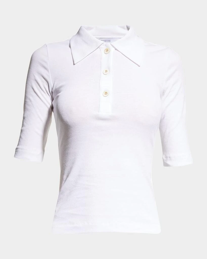 商品ROSETTA GETTY|Fitted Polo T-Shirt,价格¥3290,第1张图片