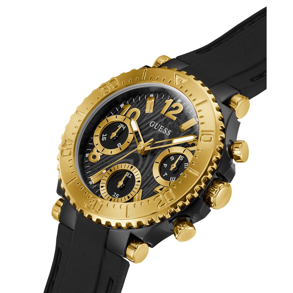 Women's Quartz Black Silicone Strap Multi-Function Watch 36mm商品第4张图片规格展示