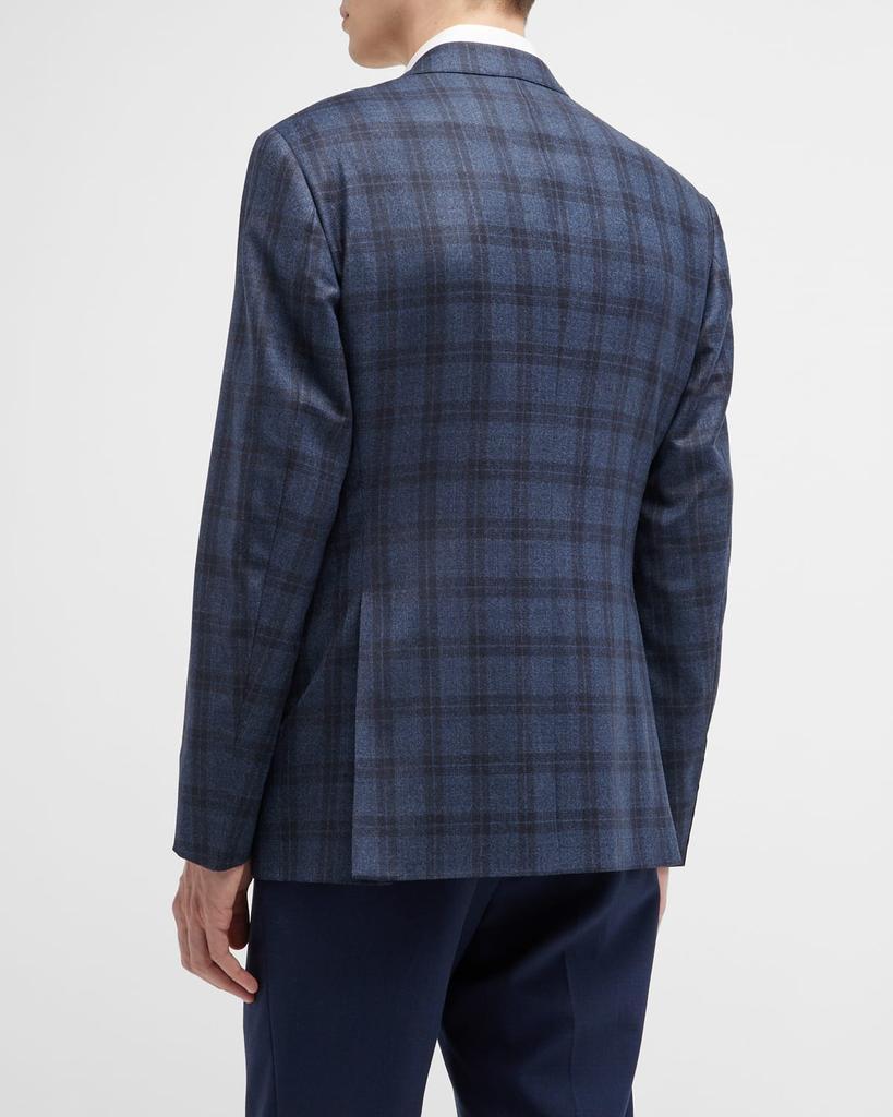 商品Giorgio Armani|Men's Wool-Cashmere Plaid Sport Coat,价格¥17852,第6张图片详细描述