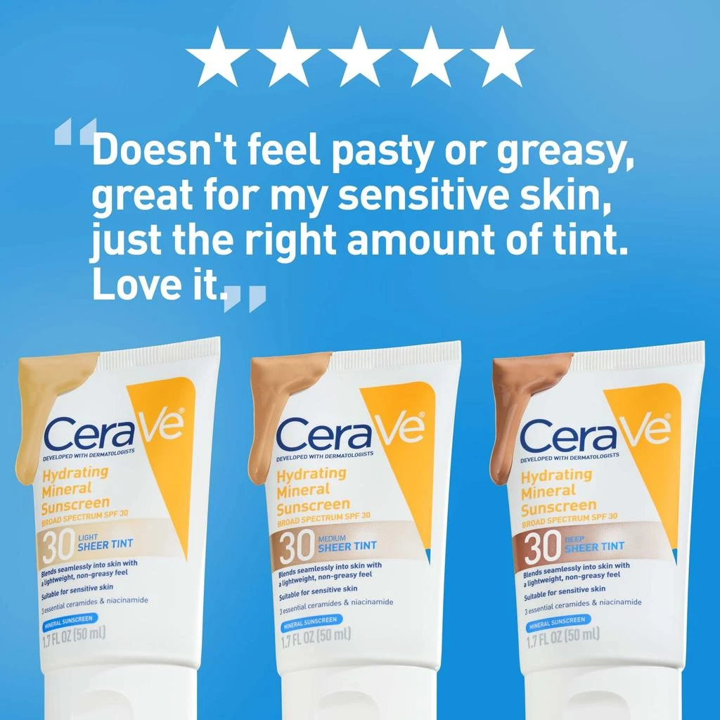 CeraVe Hydrating Mineral Tinted Sunscreen SPF 30 商品