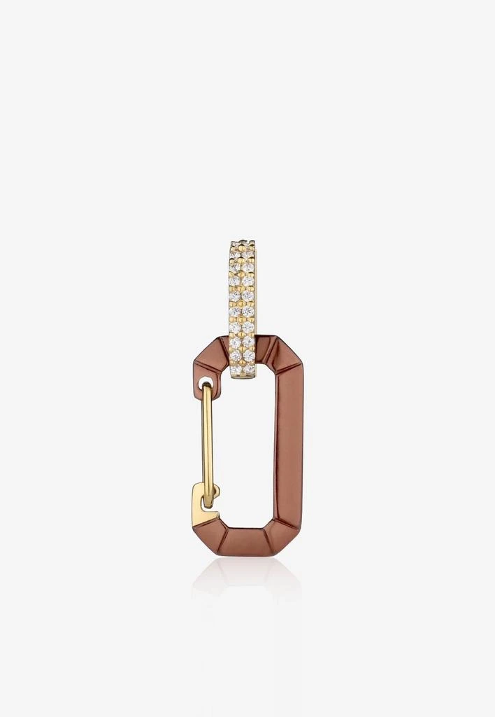 商品EÉRA|Special Order - Small Metallic Chiara Single Earring with Diamonds,价格¥14247,第1张图片