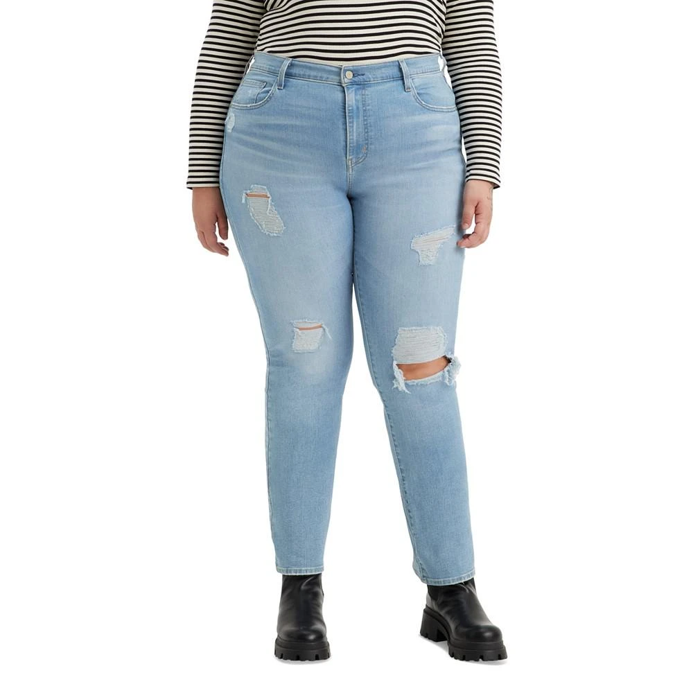 商品Levi's|Trendy Plus Size 724 High-Rise Straight-Leg Jeans,价格¥312,第1张图片