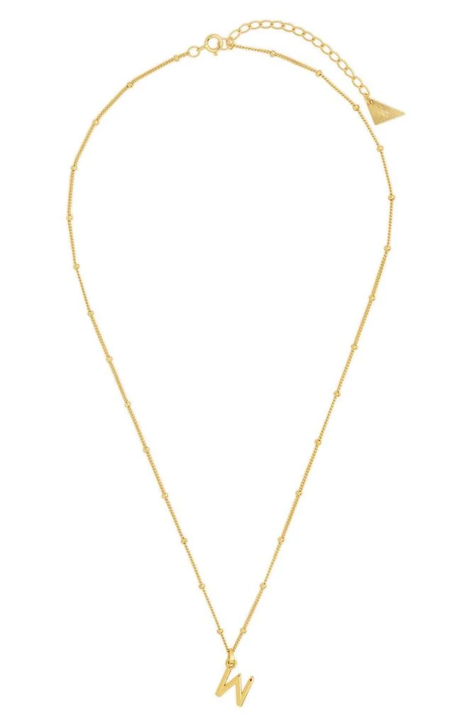 商品Sterling Forever|14K Gold Plated Sterling Silver Initial Necklace,价格¥225,第2张图片详细描述