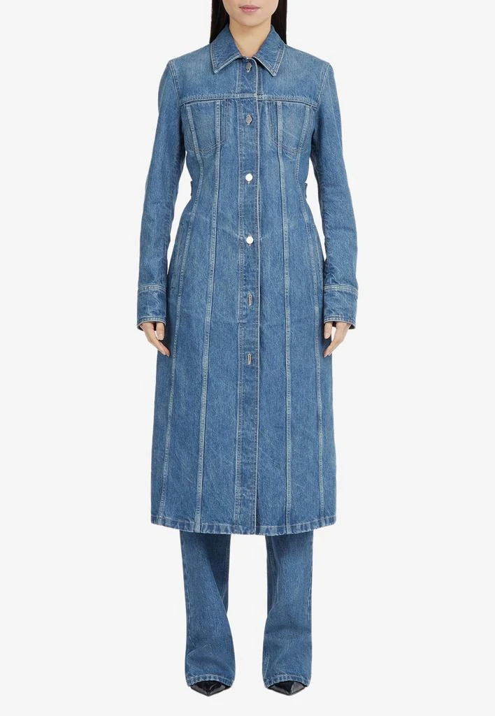 商品Salvatore Ferragamo|Midi Denim Shirt Dress,价格¥10409,第1张图片