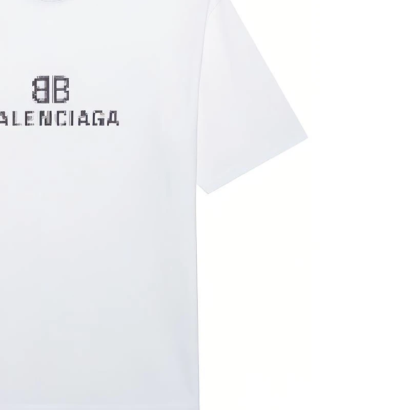 商品[国内直发] Balenciaga|巴黎世家 Logo印花字母套头短袖T恤 男女同款 白色,价格¥4367,第9张图片详细描述