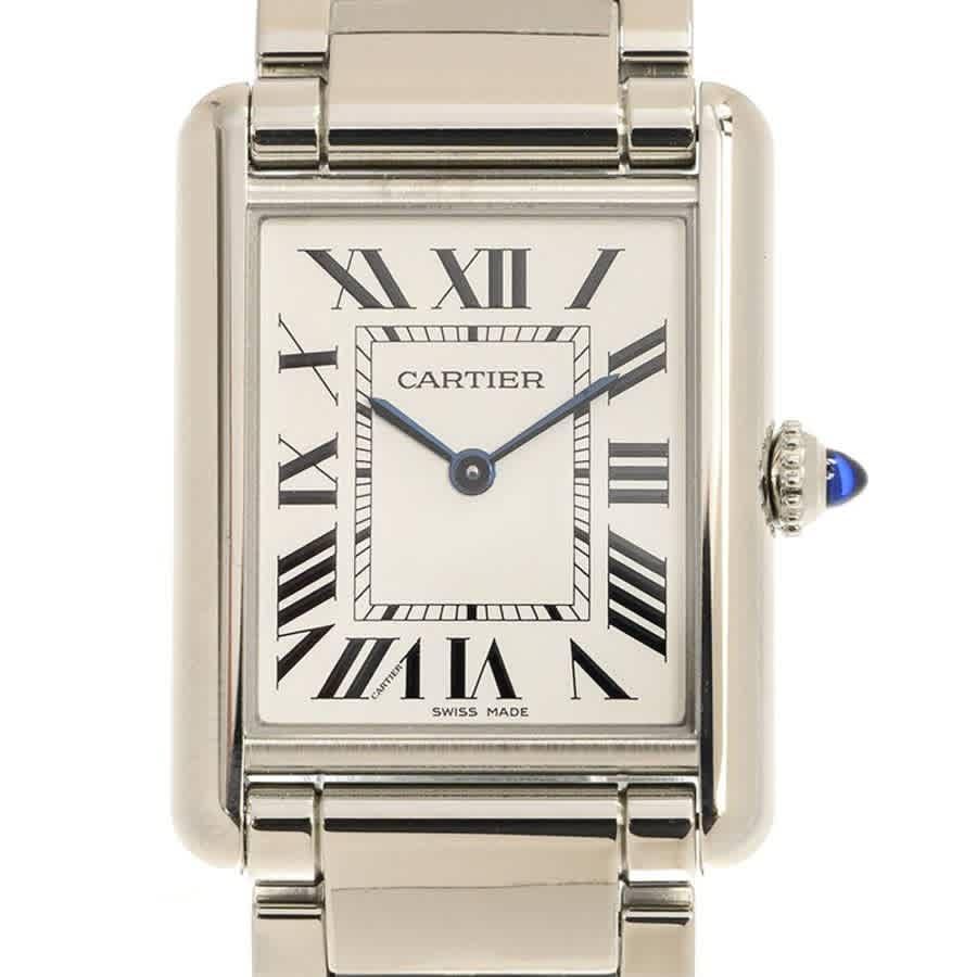 商品Cartier|Cartier Tank Quartz Silver Dial Mens Watch WSTA0052,价格¥20625,第4张图片详细描述
