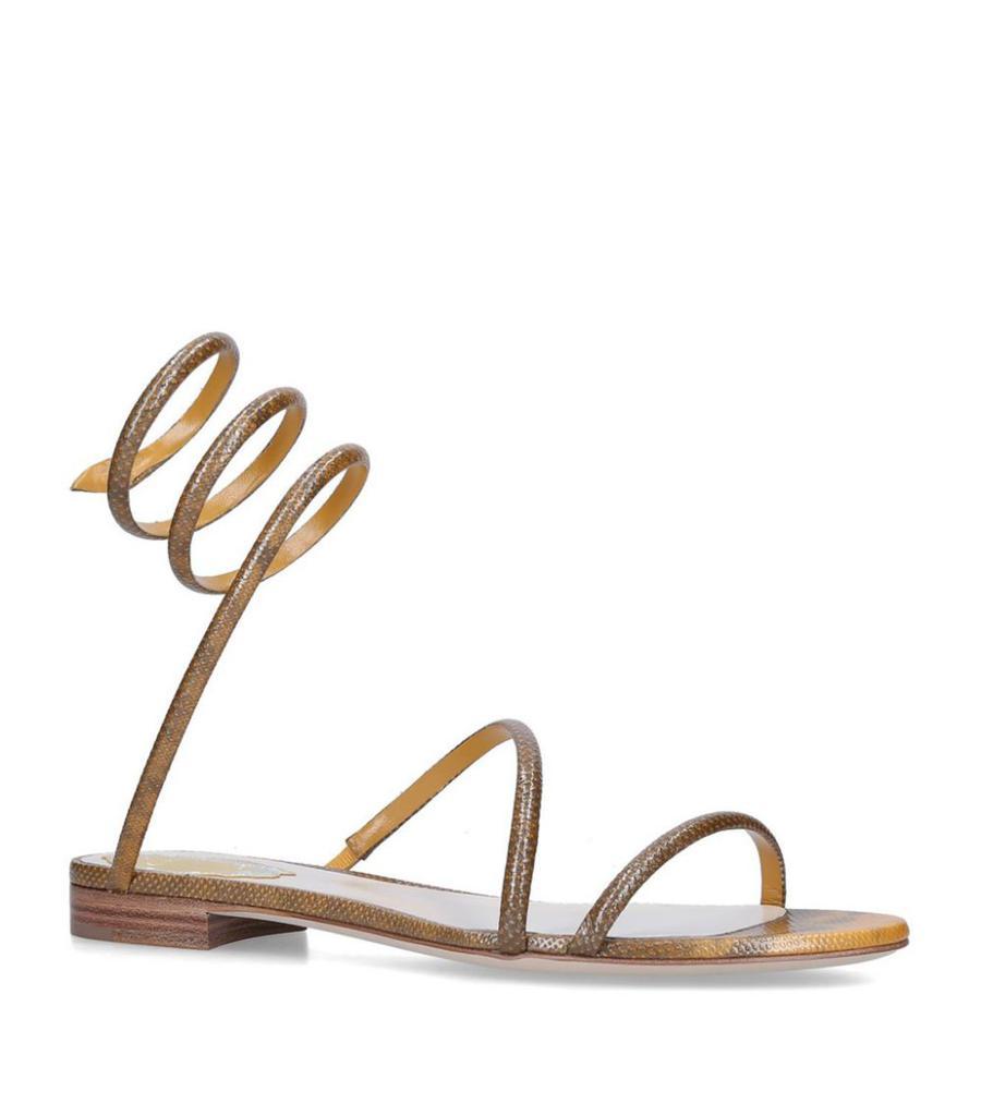 商品Rene Caovilla|Python Skin Cleo Sandals,价格¥6215,第1张图片