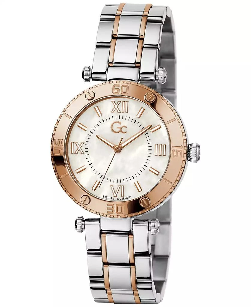 商品GUESS|Gc Muse Women's Swiss Two-Tone Stainless Steel Bracelet Watch 34mm,价格¥2823,第5张图片详细描述