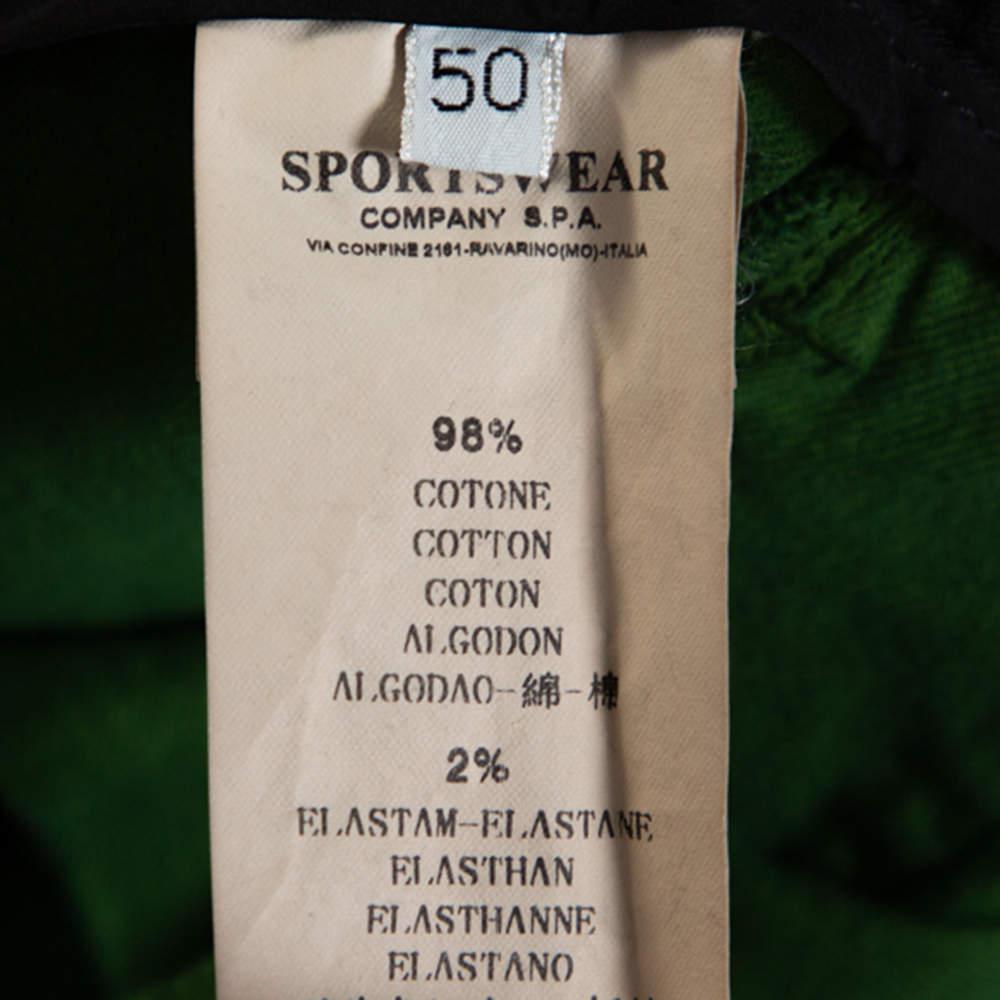 Stone Island Green Stretch Cotton Regular Fit Trousers L商品第6张图片规格展示