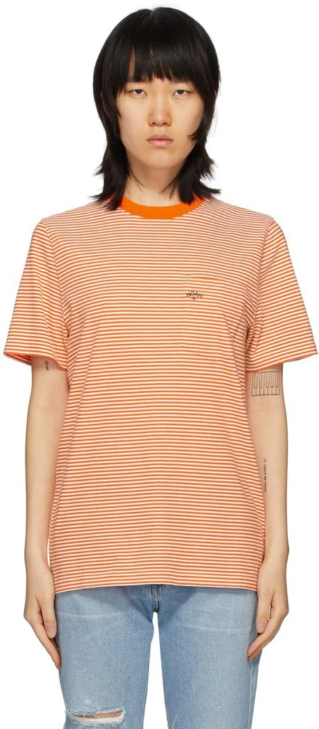 商品Noah|Orange Stripe Pocket T恤,价格¥300,第1张图片