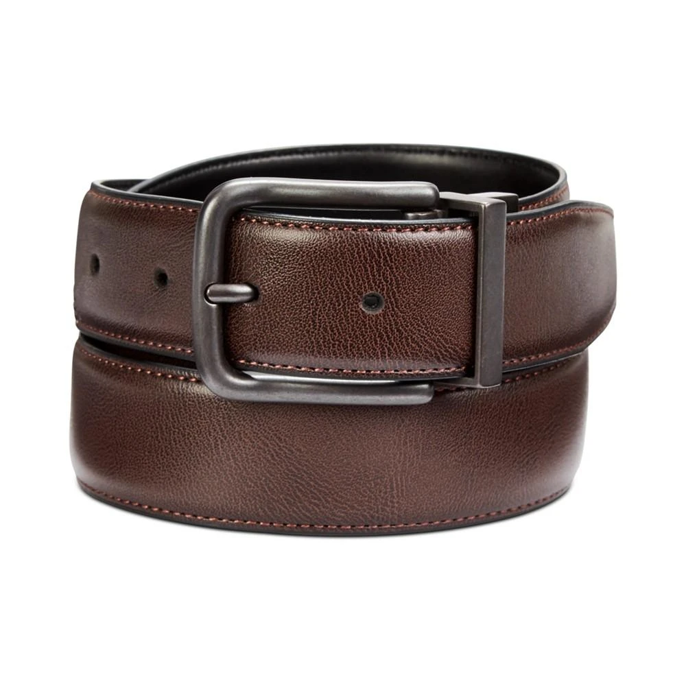 商品Perry Ellis|Men's Feather-Edge Reversible Leather Belt,价格¥266,第1张图片