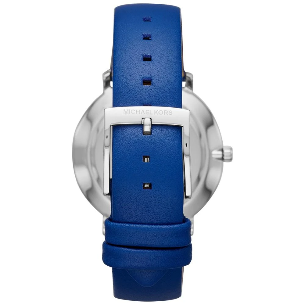 商品Michael Kors|Women's Pyper Blue Leather Strap Watch 38mm,价格¥566,第3张图片详细描述