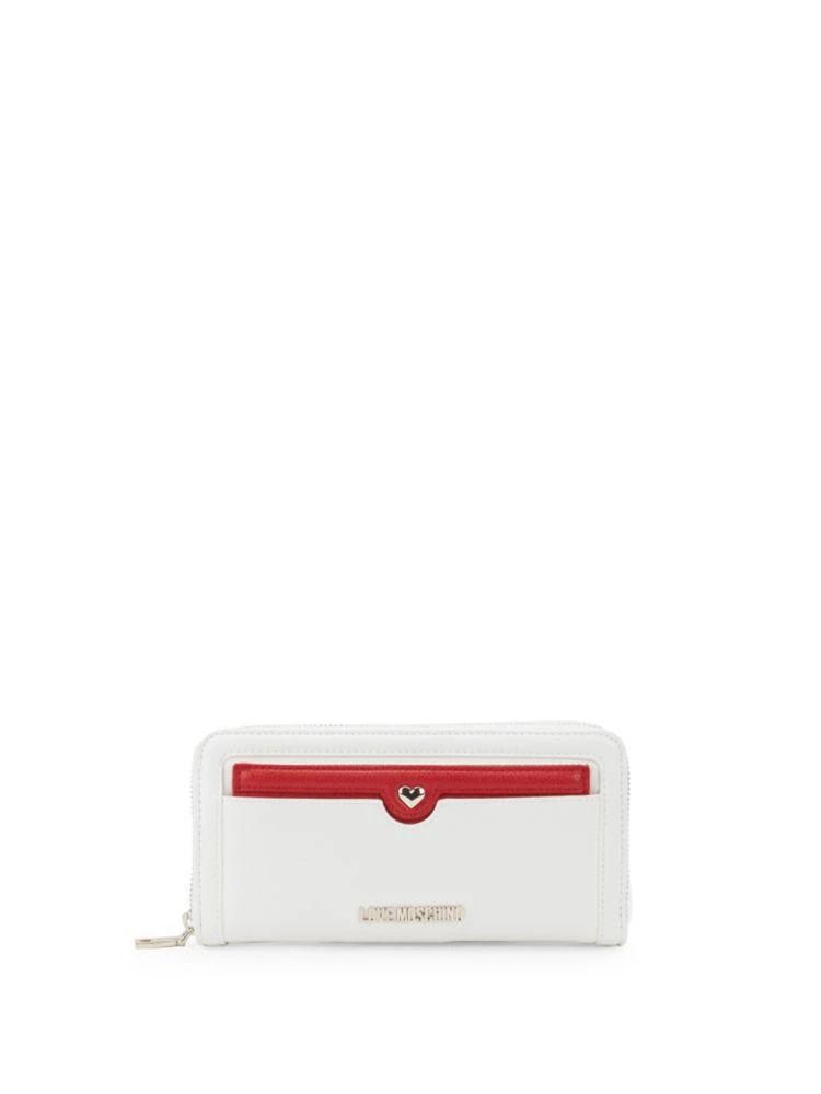 商品Moschino|Leather Zip-Around Wallet,价格¥629,第1张图片