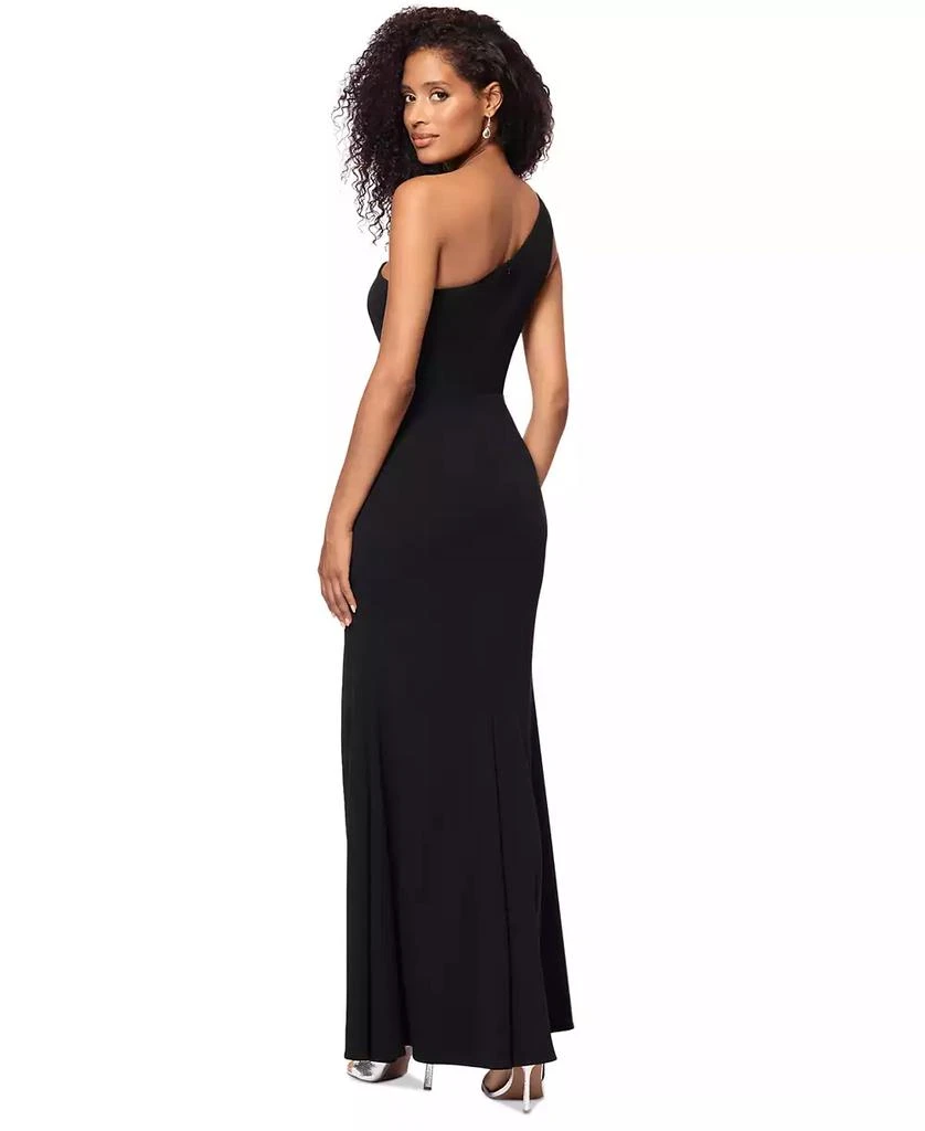 商品XSCAPE|Women's High-Slit Rhinestone-Embellished Gown,价格¥1638,第2张图片详细描述