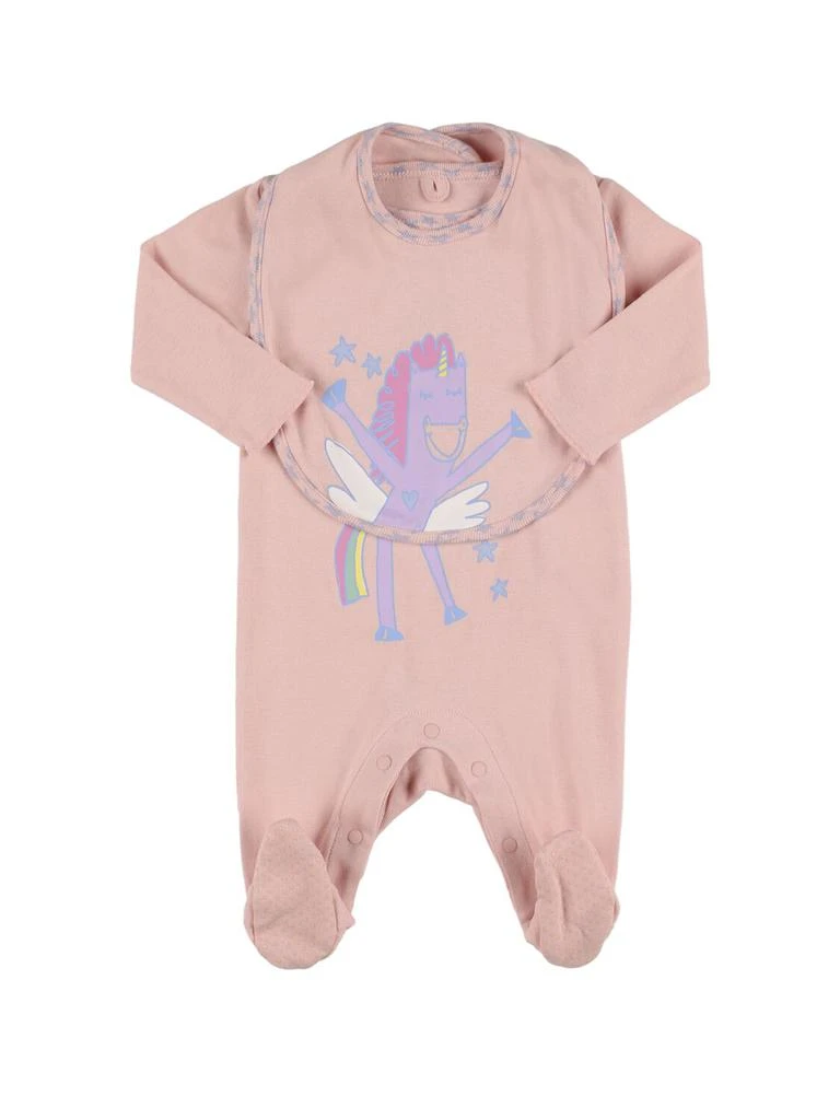 商品Stella McCartney|Organic Cotton Romper & Bib,价格¥345,第1张图片