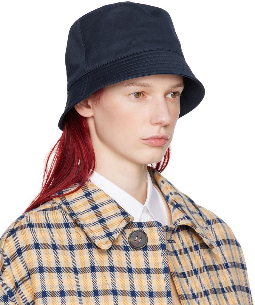 【MARNI】Logo Embroidered Gabardine Bucket Hat Black organic gabardine bucket hat with embroidered logo | Marni