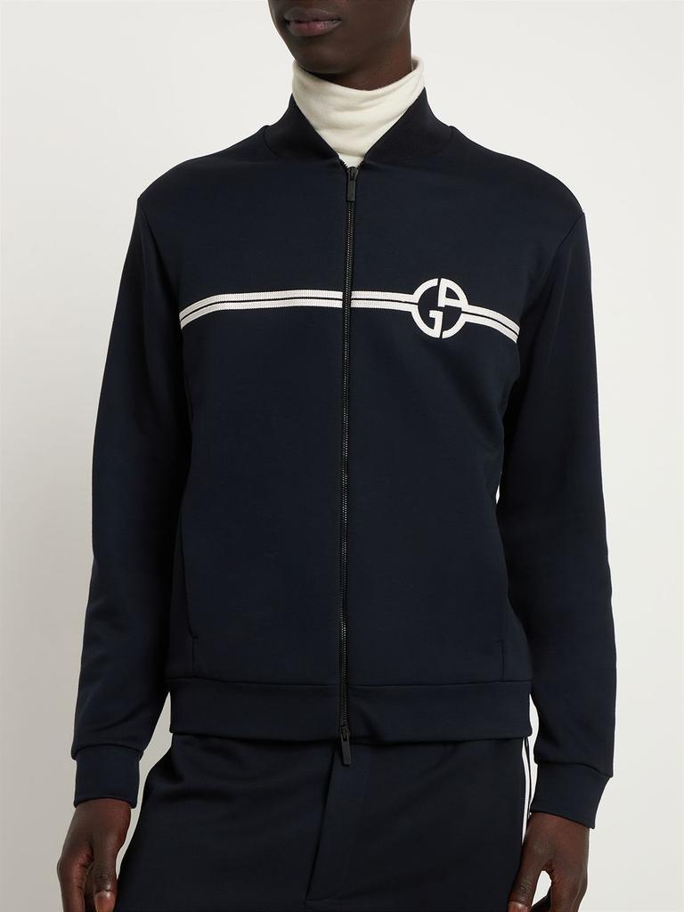 商品Giorgio Armani|Logo Knit Blouson Jacket,价格¥9982,第4张图片详细描述