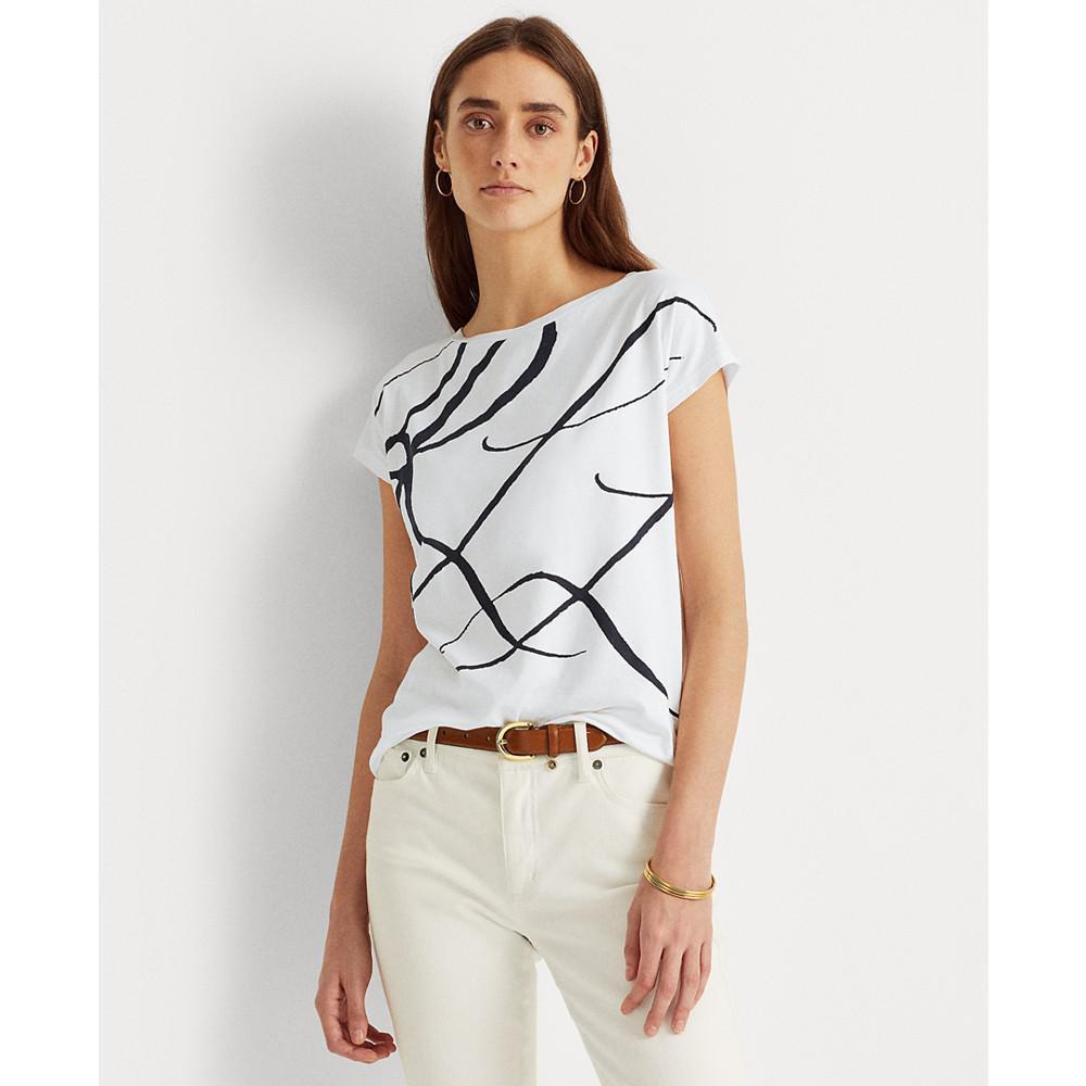商品Ralph Lauren|Logo-Print Short-Sleeve Top,价格¥306,第1张图片